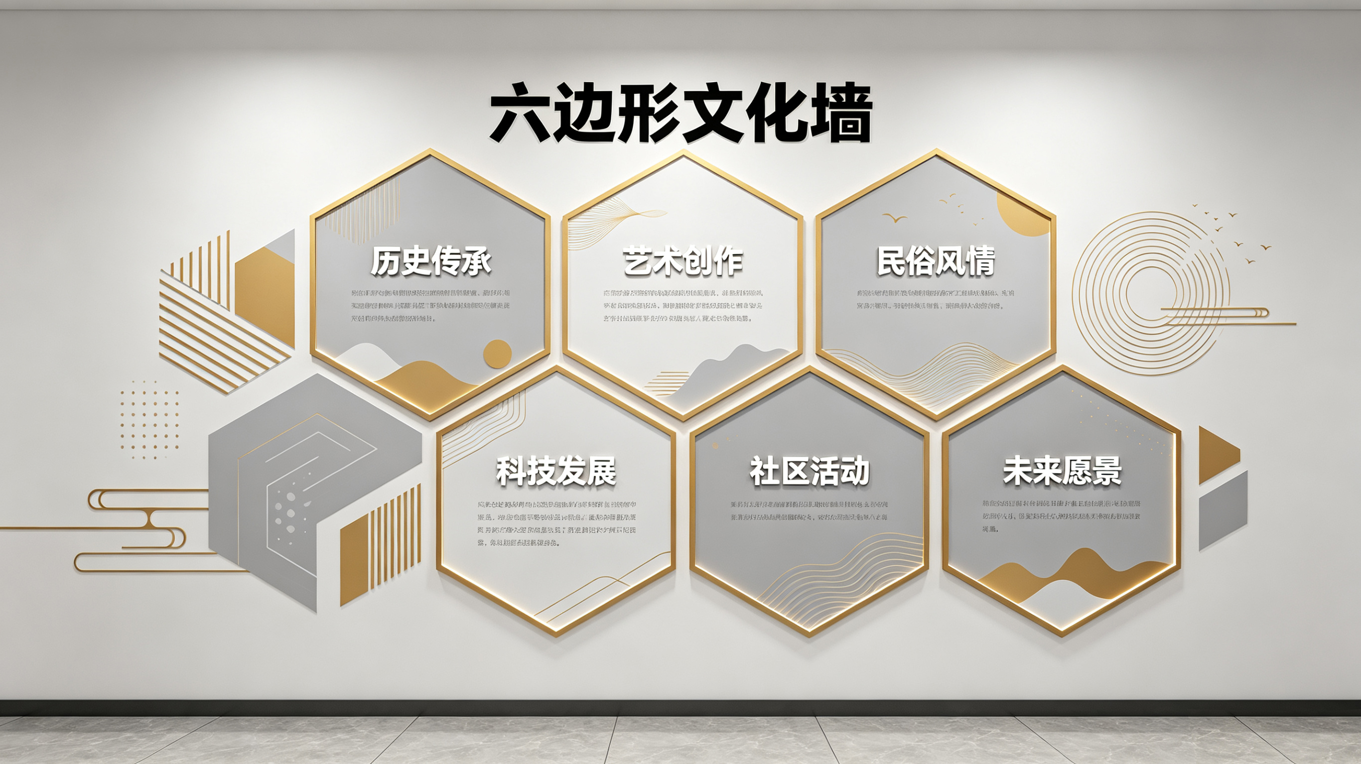 松滋企业文化墙 | 六边形信息美学